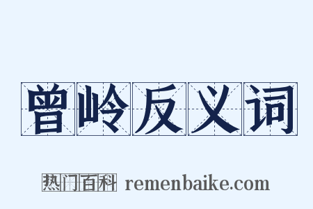 曾岭反义词是什么意思的图片